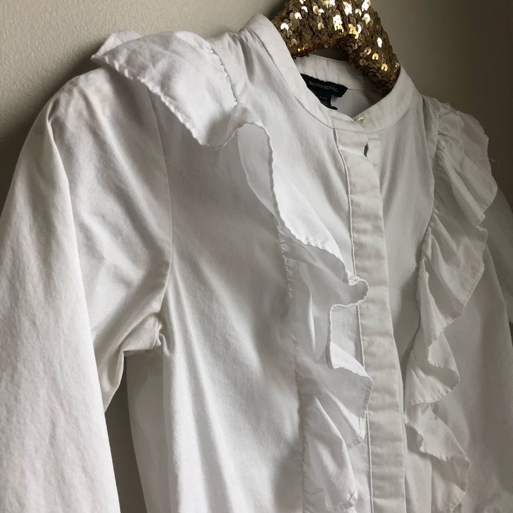 Banana Republic Riley Ruffle Front Shirt - Picture 7 of 8